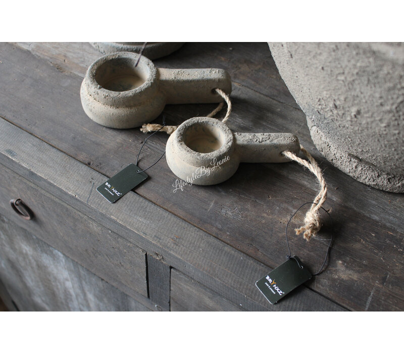 Brynxz waxinelichthouder met touw Rustic 14 cm