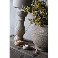 Brynxz waxinelichthouder met touw Rustic 14 cm