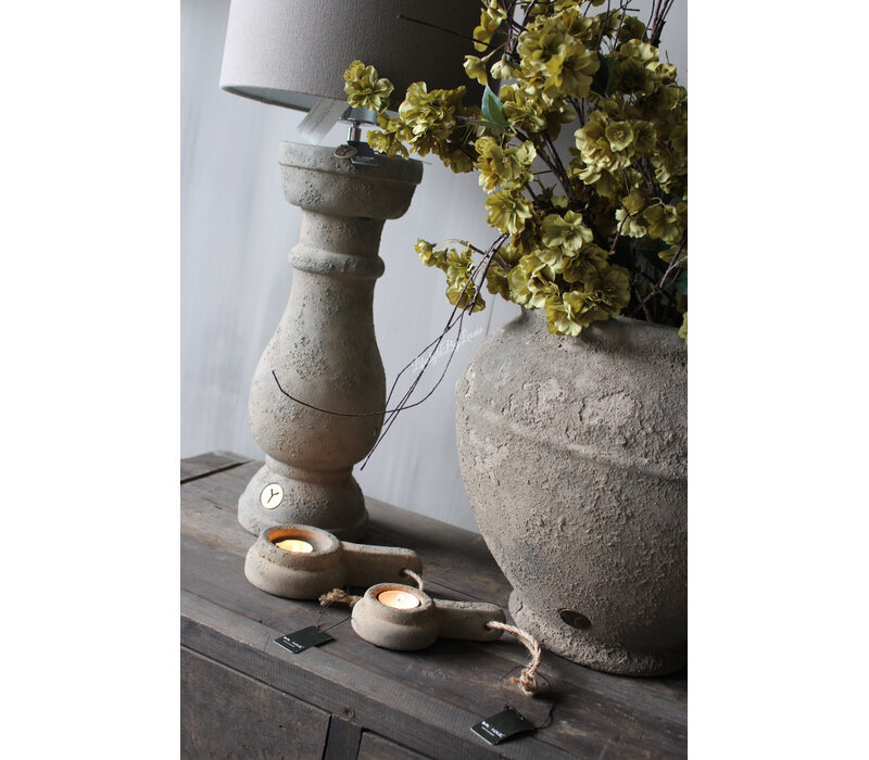 Brynxz waxinelichthouder met touw Rustic 14 cm