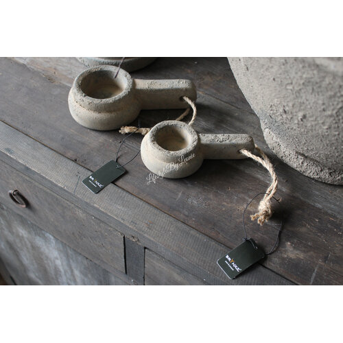 Brynxz waxinelichthouder met touw Rustic 18 cm 