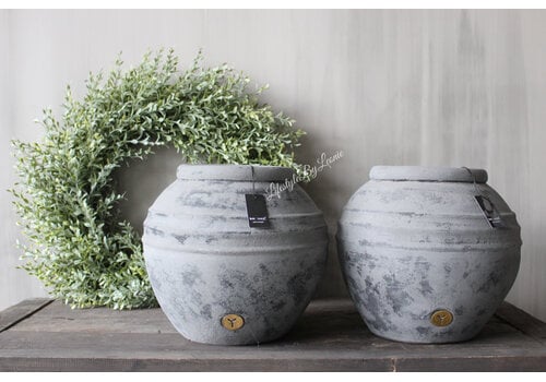 Brynxz Brynxz ronde bol kruik Stone black 30x27cm