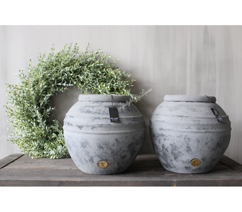 Brynxz ronde bol kruik Stone black 30 x 27 cm