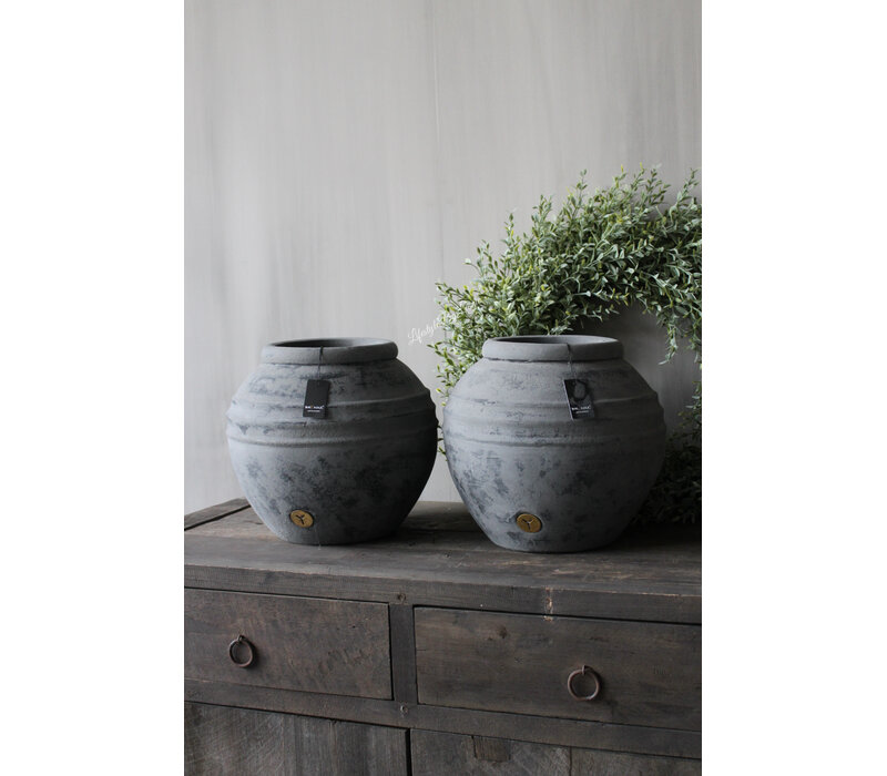 Brynxz ronde bol kruik Stone black 30 x 27 cm