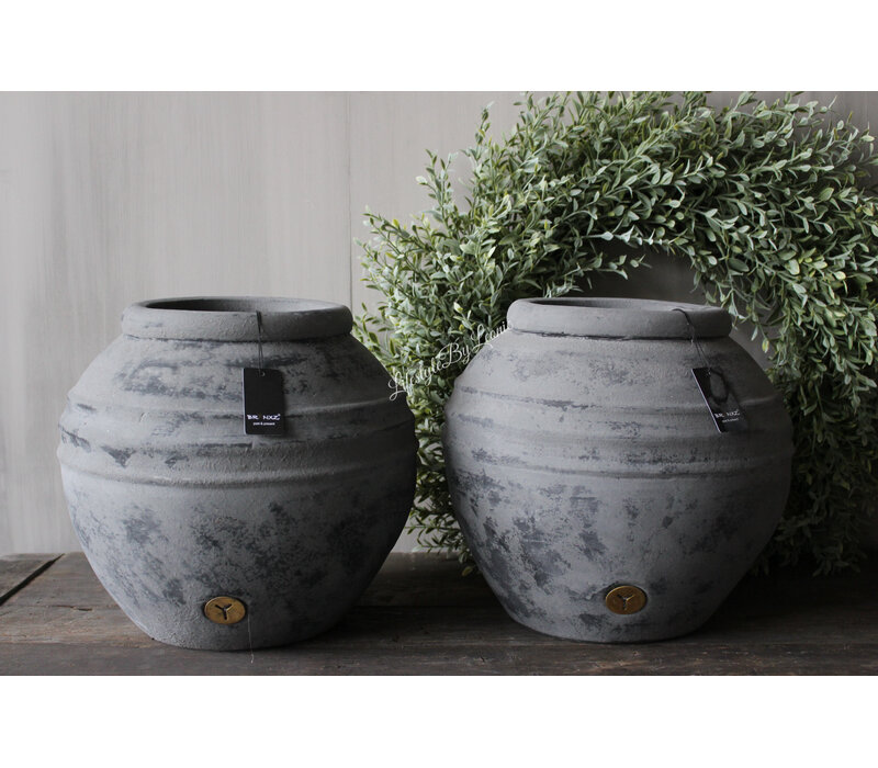Brynxz ronde bol kruik Stone black 30 x 27 cm