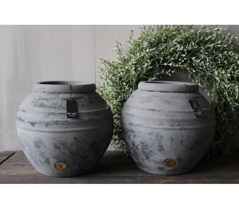 Brynxz ronde bol kruik Stone black 30x27cm