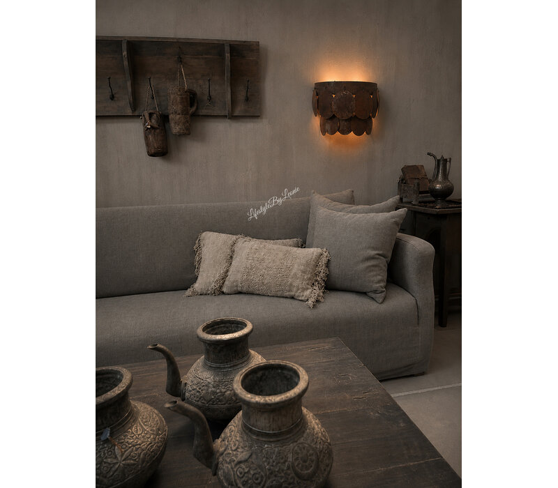 Wandlamp schijfjes Roest 40 cm