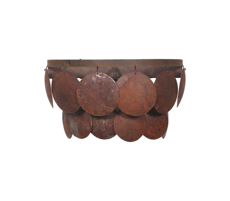 Wandlamp schijfjes Roest 40 cm