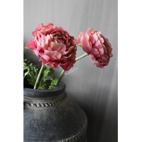 Brynxz zijden tak Ranonkel old pink 50 cm