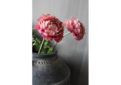 Brynxz Brynxz zijden tak Ranonkel old pink 50 cm