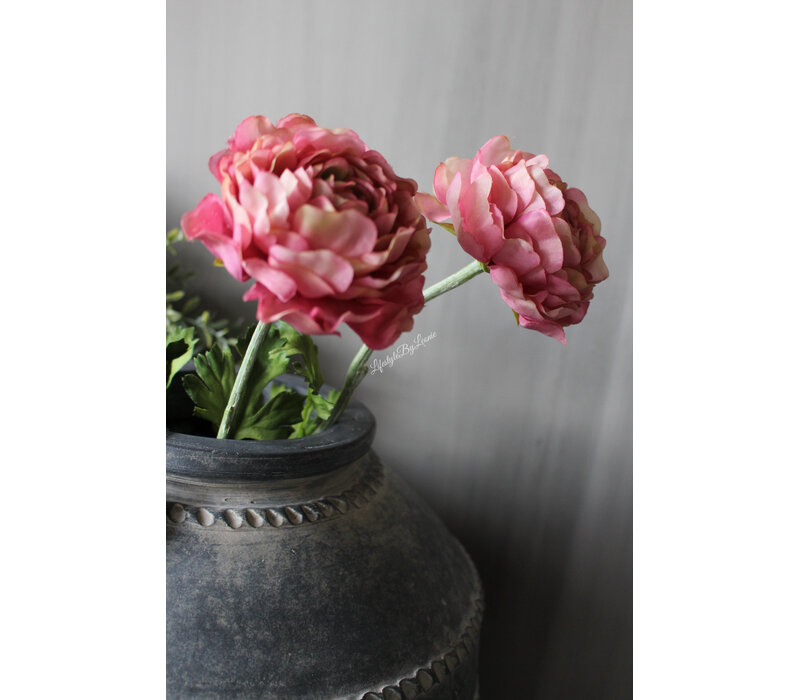 Brynxz zijden tak Ranonkel old pink 50 cm