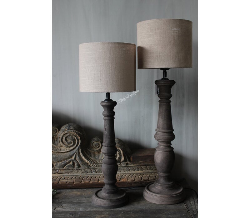 Baluster lampvoet Umber wood 55 cm