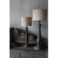 Baluster lampvoet Umber wood 55 cm