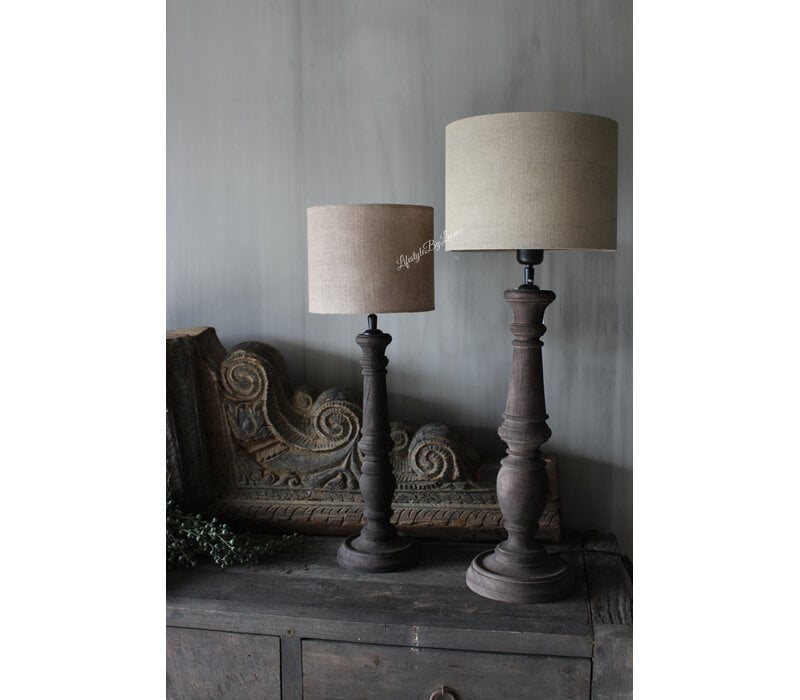 Baluster lampvoet Umber wood 55 cm