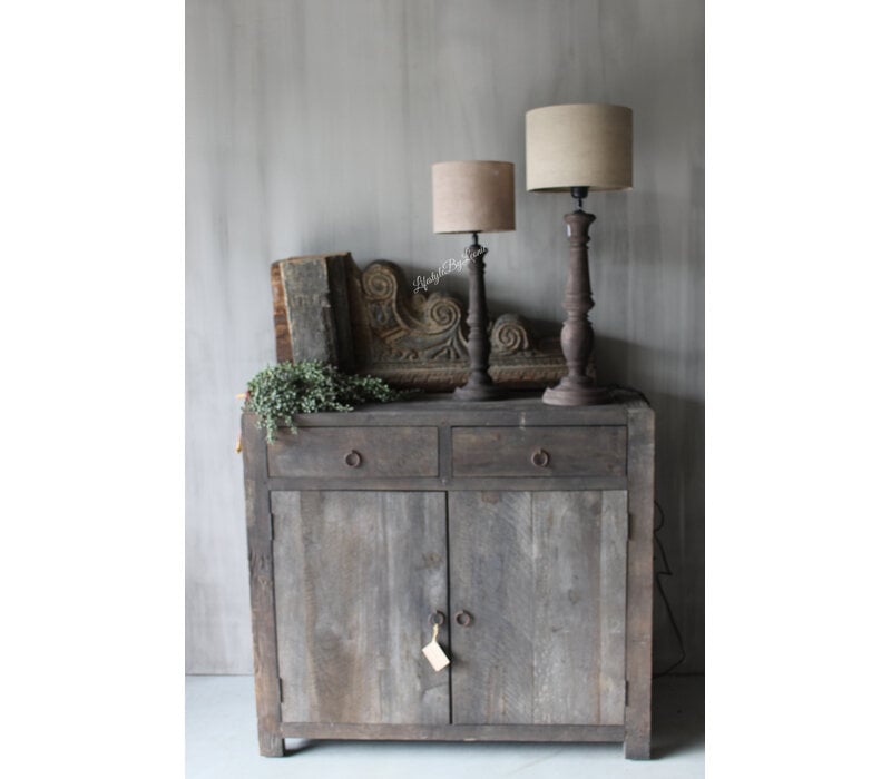 Baluster lampvoet Umber wood 55 cm