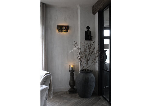 Wandlamp schijfjes Old black 40 cm