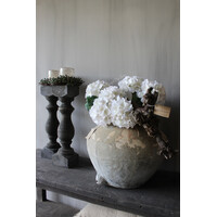 Baluster kandelaar Riley grey wash vierkant 50 x 12 cm