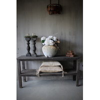 Baluster kandelaar Riley grey wash vierkant 50 x 12 cm