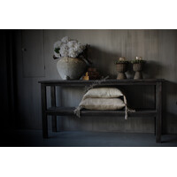 Hoffz Interior authentieke Sidetable met plank Old Black