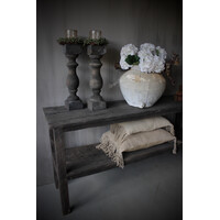 Hoffz Interior authentieke Sidetable met plank Old Black