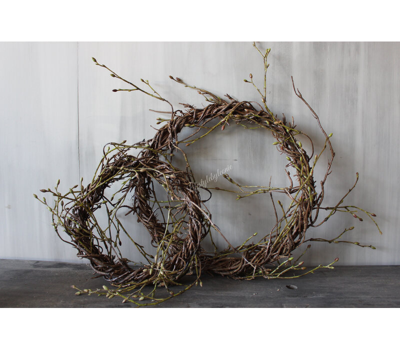 Namaak takkenkrans Betula knop 35 cm