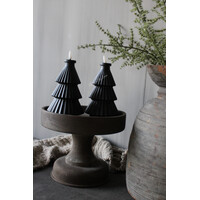 LED kerstboom kaars Black 20 x 10 cm
