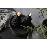 LED kerstboom kaars Black 20 x 10 cm