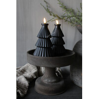 LED kerstboom kaars Black 20 x 10 cm