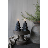 LED kerstboom kaars Black 20 x 10 cm
