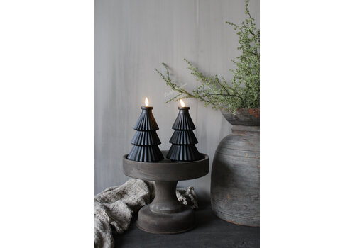 LED kerstboom kaars Black 20x10cm