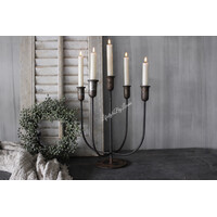 Metalen dinerkaars kandelaar 5-arms 47cmH