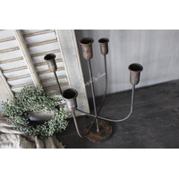 Metalen dinerkaars kandelaar 5-arms 47cmH