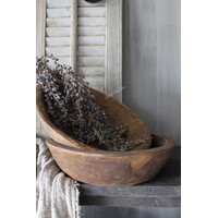 Authentieke oude houten schaal - 35cm