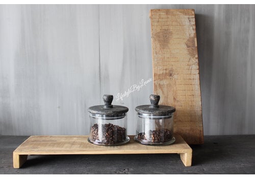 Houten langwerpige bajot 50x17cm