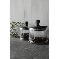 Glazen opberg pot Groningen 15x12cm