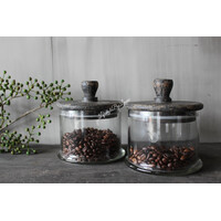 Glazen opberg pot Groningen 15x12cm