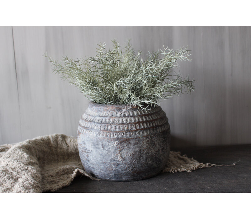Stenen pot small Village 20x15cmH