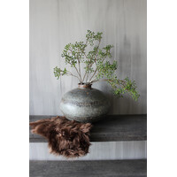 Ronde metalen oude waterkruik 34x34cm