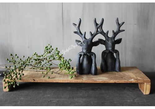 Ornament hert Old black 20cm