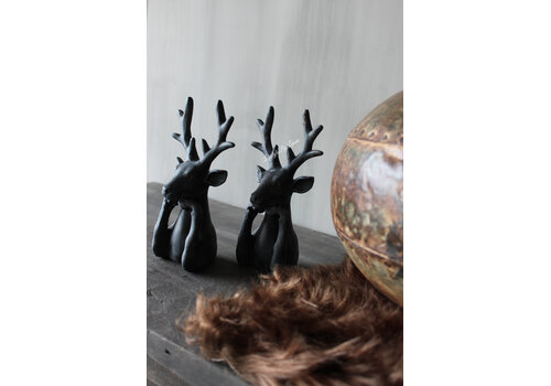 Ornament hert Old black 20 cm