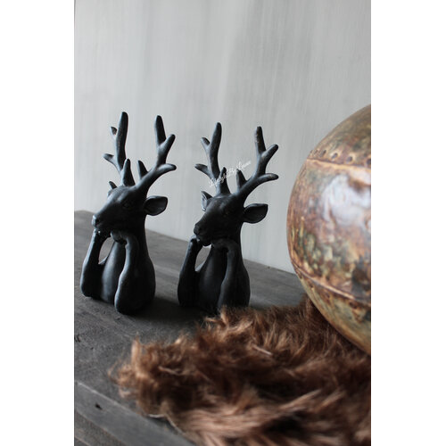 Ornament hert Old black 20 cm 