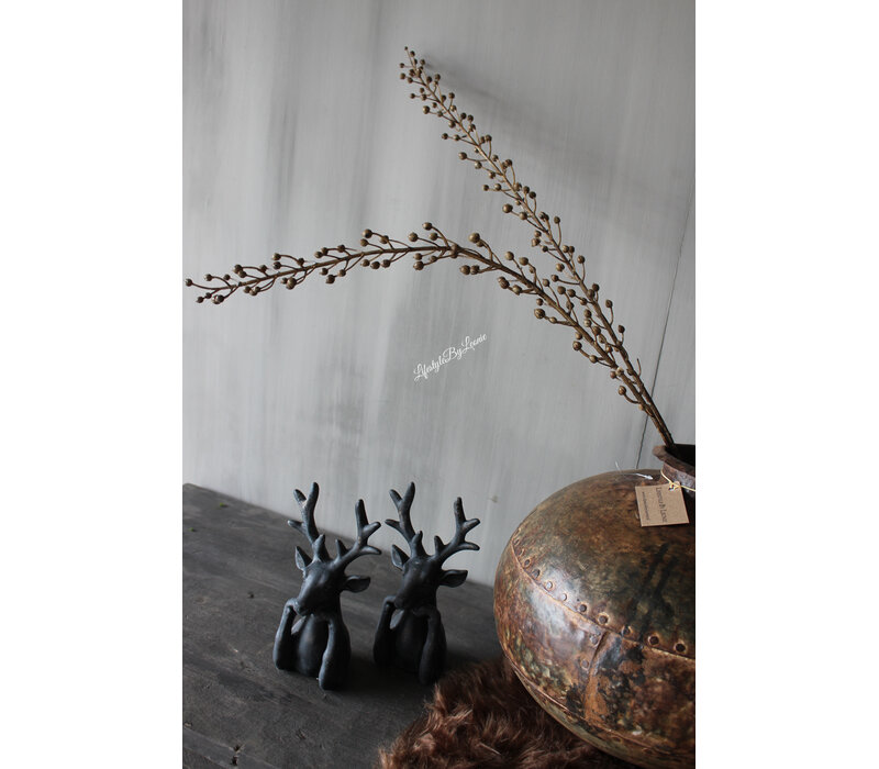 Ornament hert Old black 20cm
