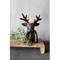Led kaars Hert bruin 20cm