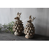 Stenen hert ornament Old Grey 22cm