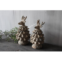 Stenen hert ornament Old Grey 22cm