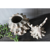 Stenen hert ornament Old Grey 22cm