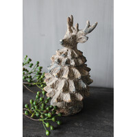 Stenen hert ornament Old Grey 19cm
