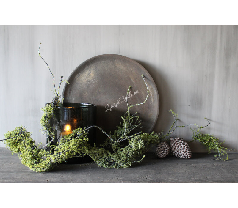 Lange namaak gedraaide mos tak Grey/green 115cm