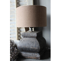 Stenen vierkante lampvoet Old brown 20x20cm