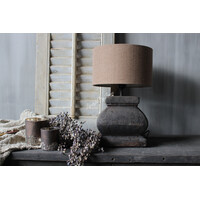 Stenen vierkante lampvoet Old brown 20x20cm