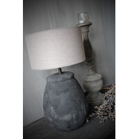 Stenen kruik lampvoet Druppel Old black 37 x 21cm